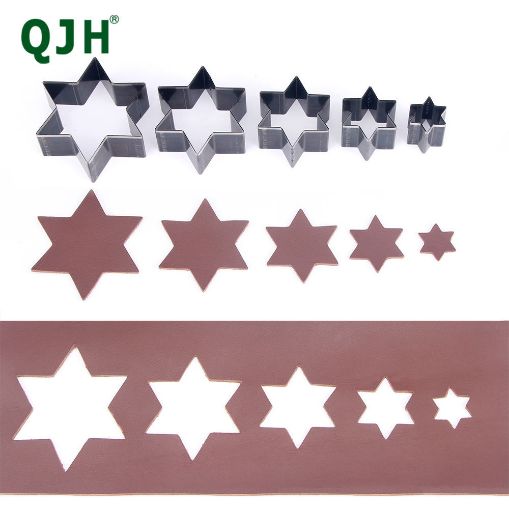 Leatherwork Punching Tool - QJH 5PCS Hexagonal Leather Cutting Mold