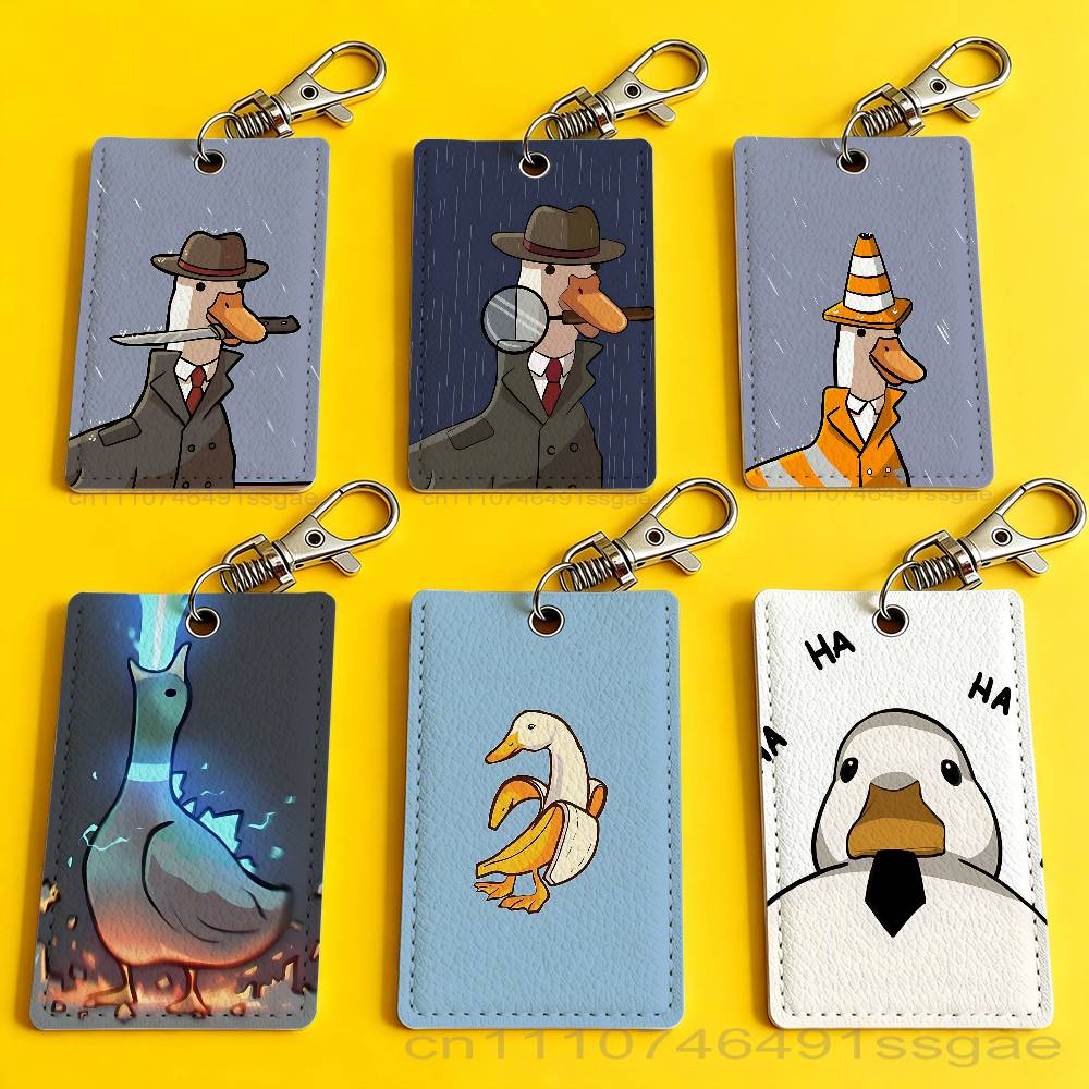 Leather Working - Cartoon Cute Goose Duck Badge Holder