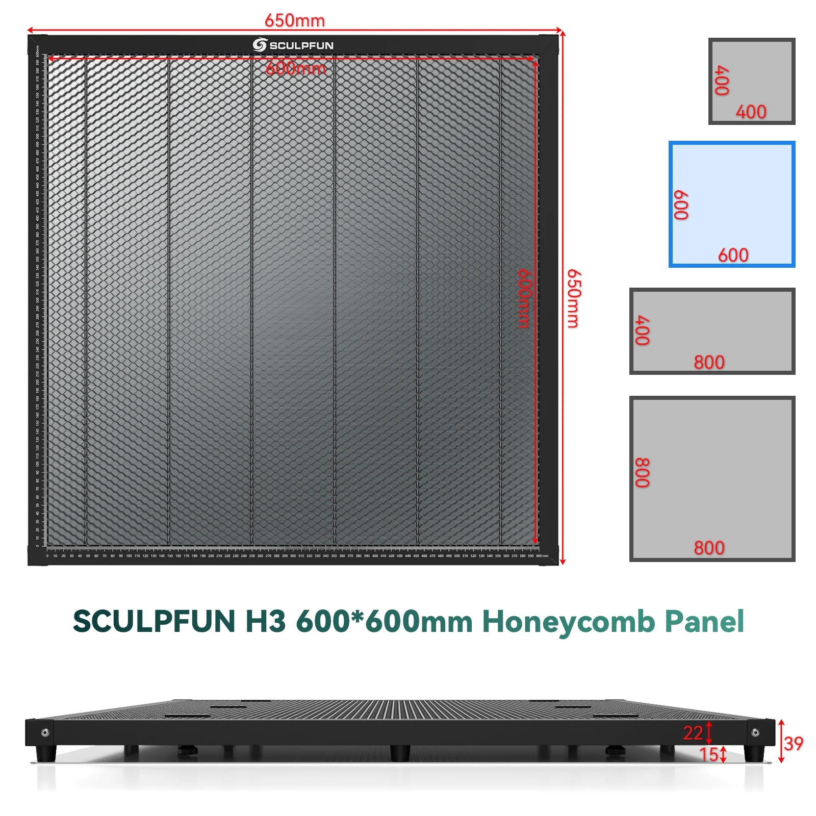 Leather Workbench - SCULPFUN 600x600mm Honeycomb Panel Workbench Suitable