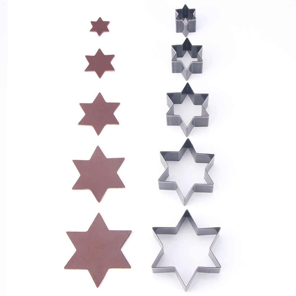 QJH 5PCS Hexagonal Leather Cut - Leatherwork Punching Tool 评论和价格