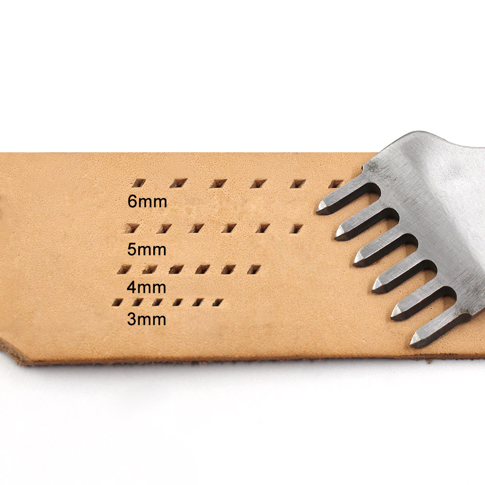 3/4/5/6mm Spacing Punch Tool F - Leatherwork Punching Tool 评论和价格