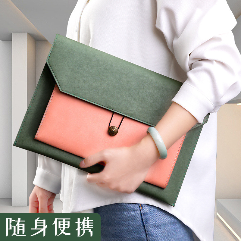 Leather File Bag A4 Paper File - Leather Work Folder 评论和价格