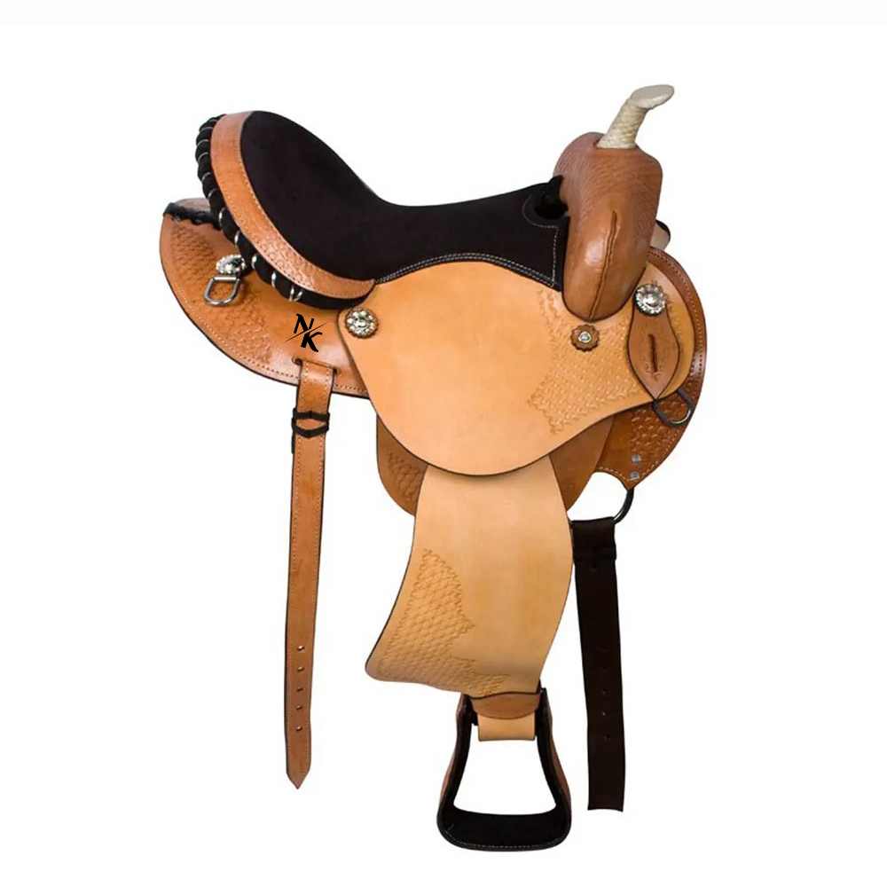 Premium Denim Saddle, Leather  - Leather Work Western 评论和价格