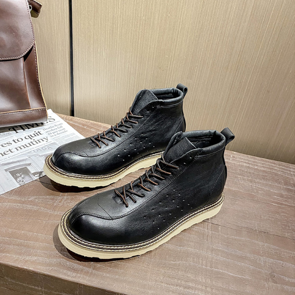 Men's Genuine Leather Hollow O - Leather Work Western 评论和价格
