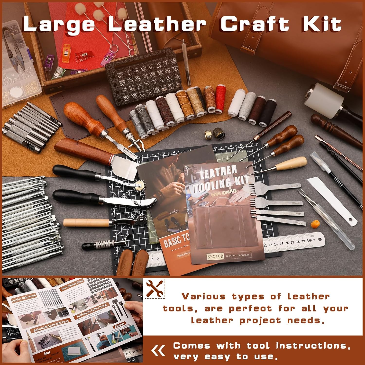 Leather Tooling Kit Leather Cr - Leather Working 评论和价格
