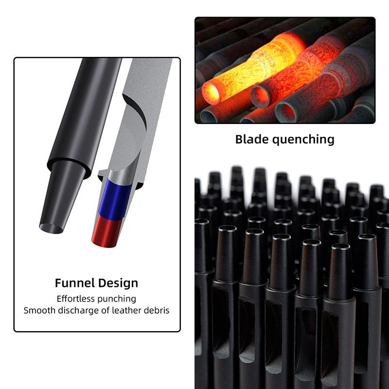 WUTA 1-10pcs Plating Titanium  - Leatherwork Punching Tool 评论和价格