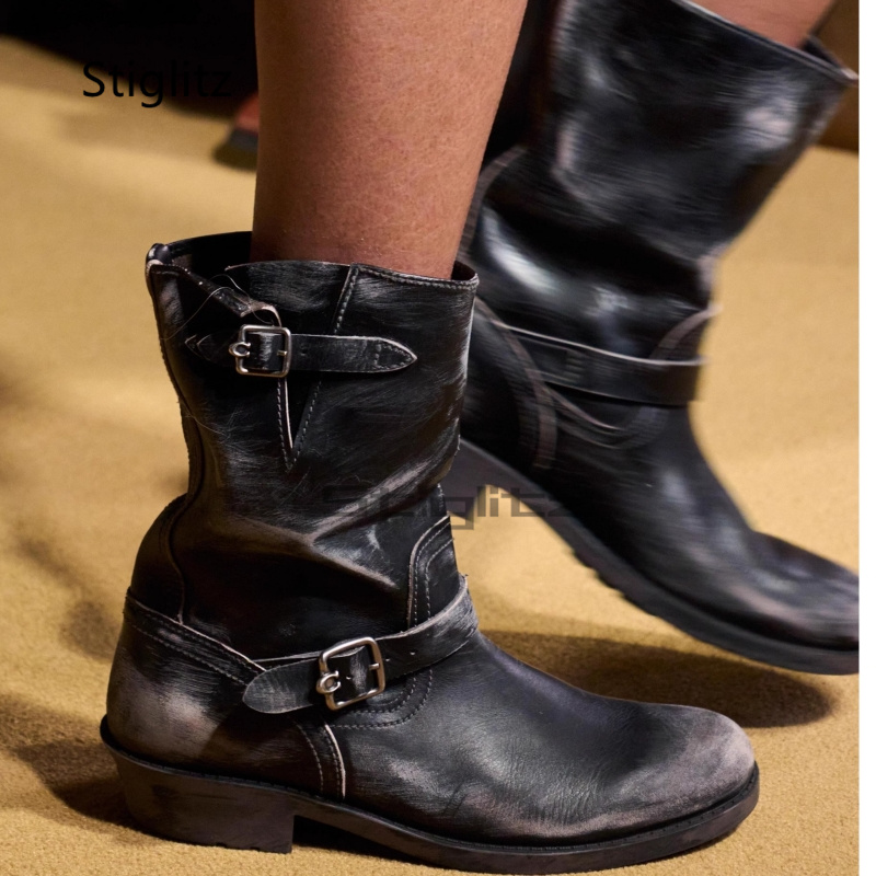 Retro Western Cowboy Boots for - Leather Work Western 评论和价格