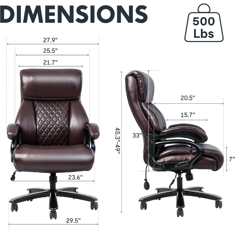 High-Capacity Office Chair for - Leather Working 评论和价格