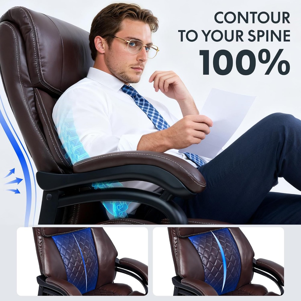 High-Capacity Office Chair for - Leather Working 评论和价格