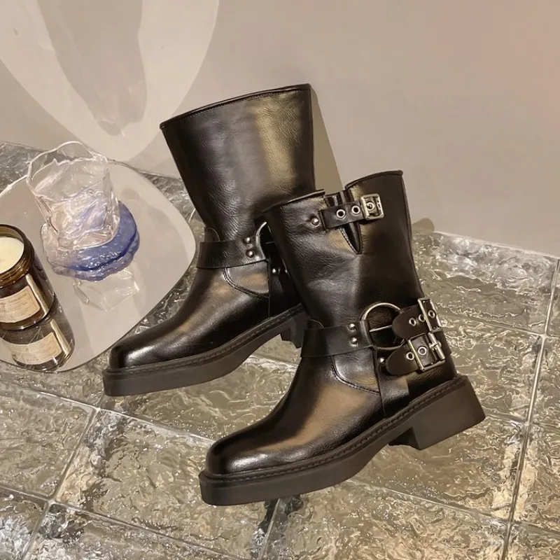 Women's Ankle Boots Autumn Wor - Leather Work Western 评论和价格