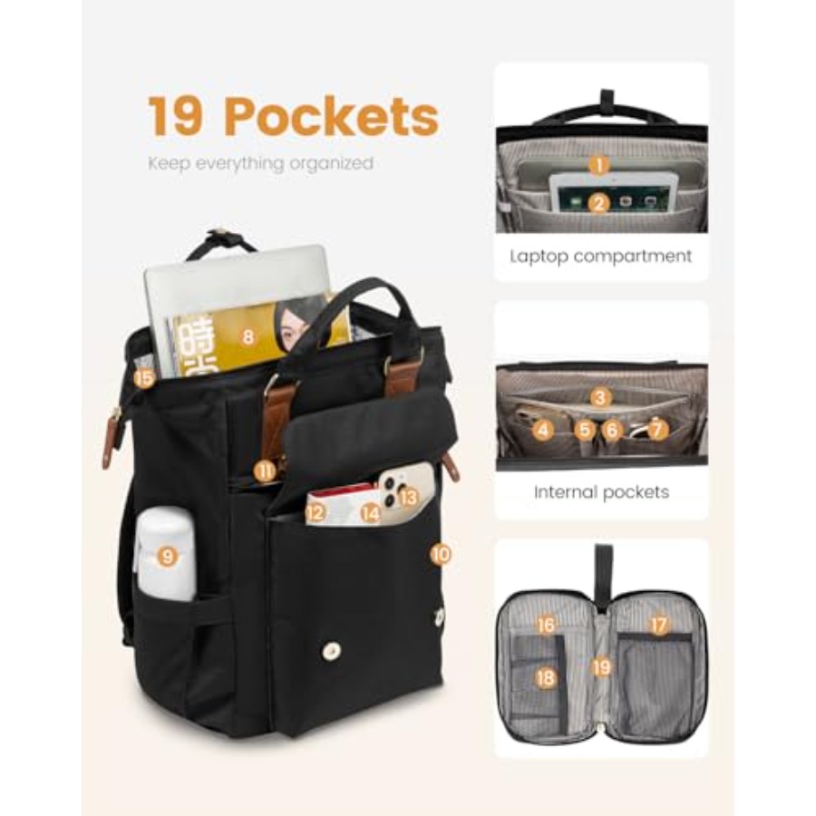 Laptop Backpack for Women, Tea - Leather Working 评论和价格