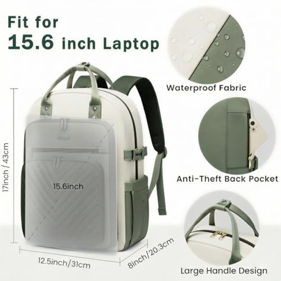 Laptop Backpack for Women, Wat - Leather Working 评论和价格