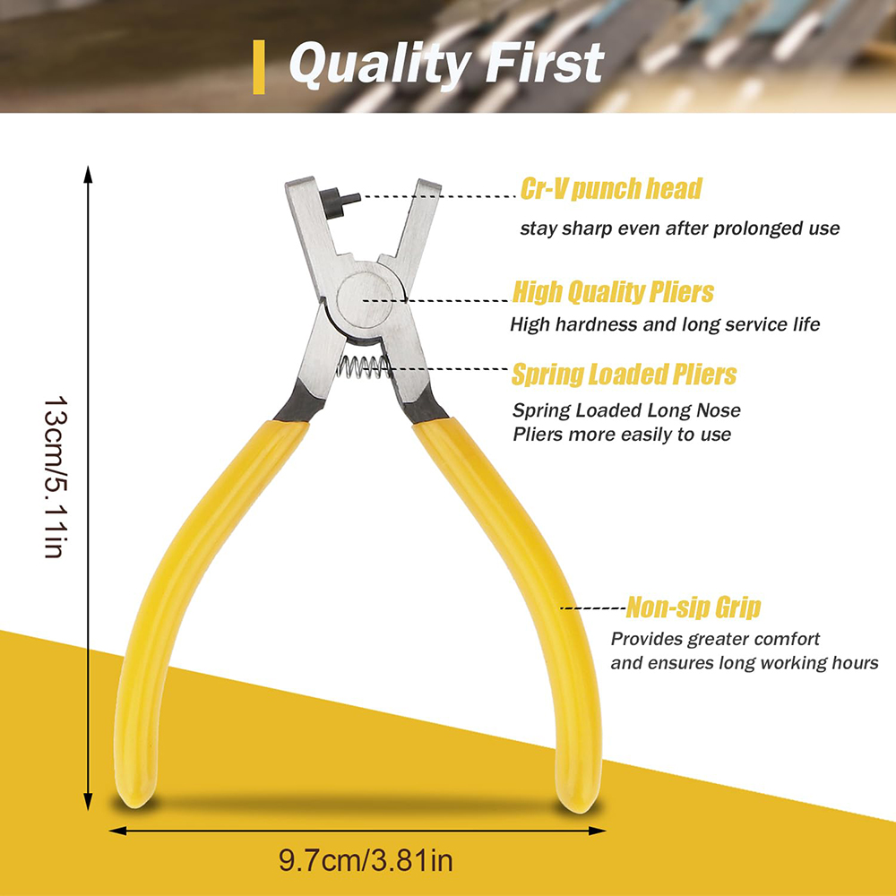 Leather Hole Punch Plier Unive - Leatherwork Punching Tool 评论和价格