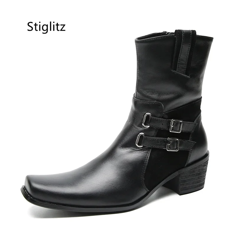 Double Buckle Genuine Leather  - Leather Work Western 评论和价格