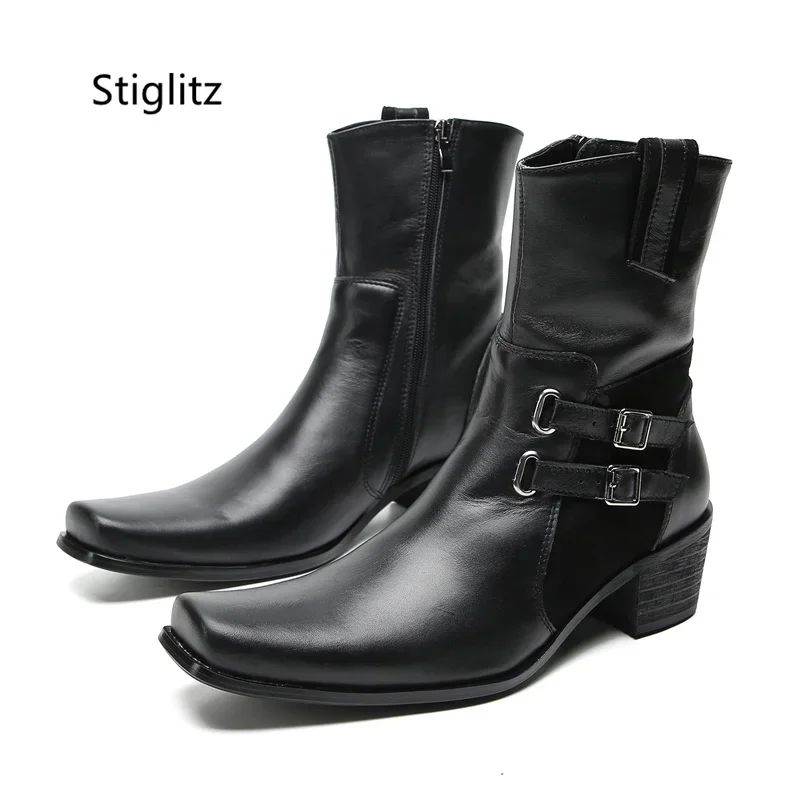Double Buckle Genuine Leather  - Leather Work Western 评论和价格