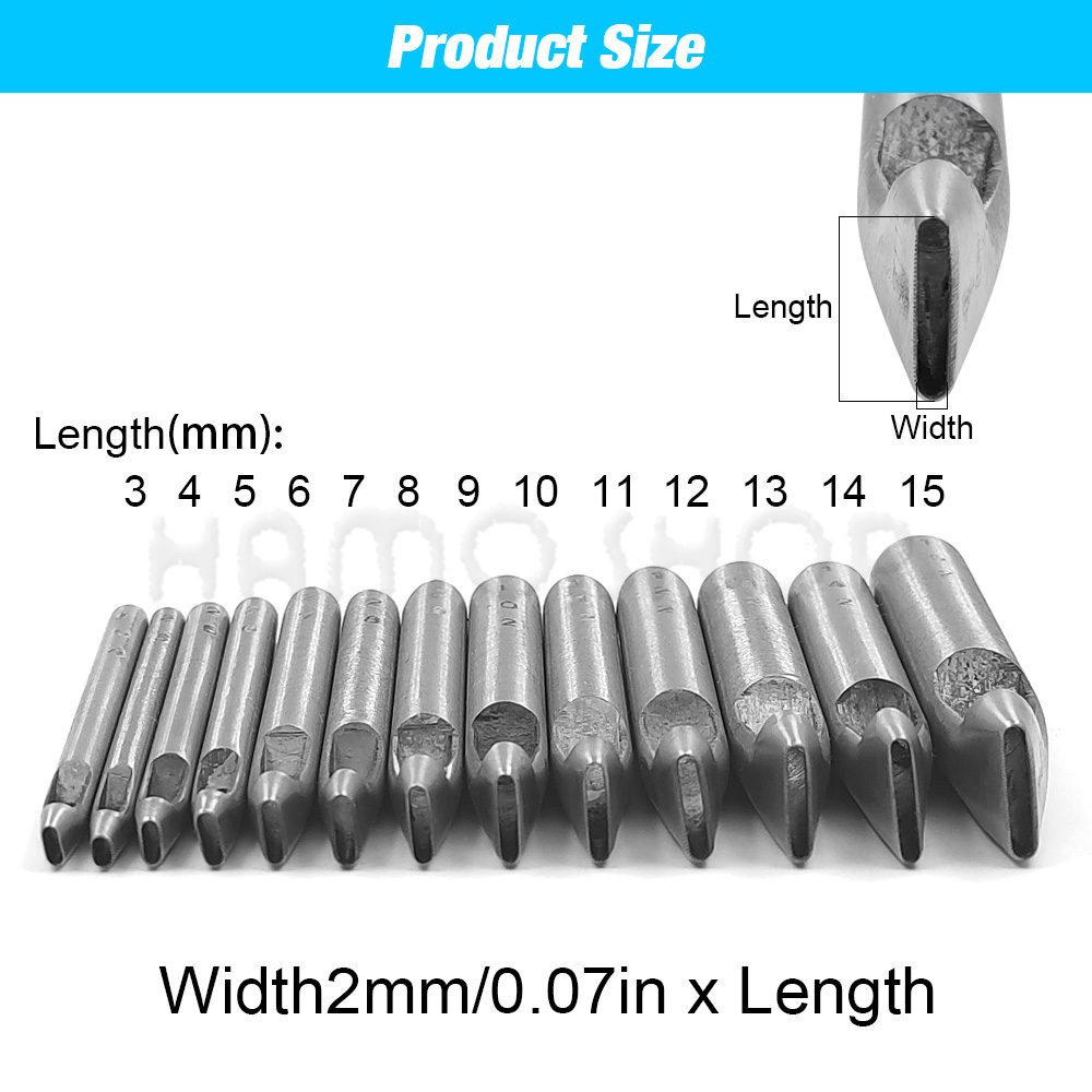2mm/3mm Width Leather Oval Sha - Leatherwork Punching Tool 评论和价格