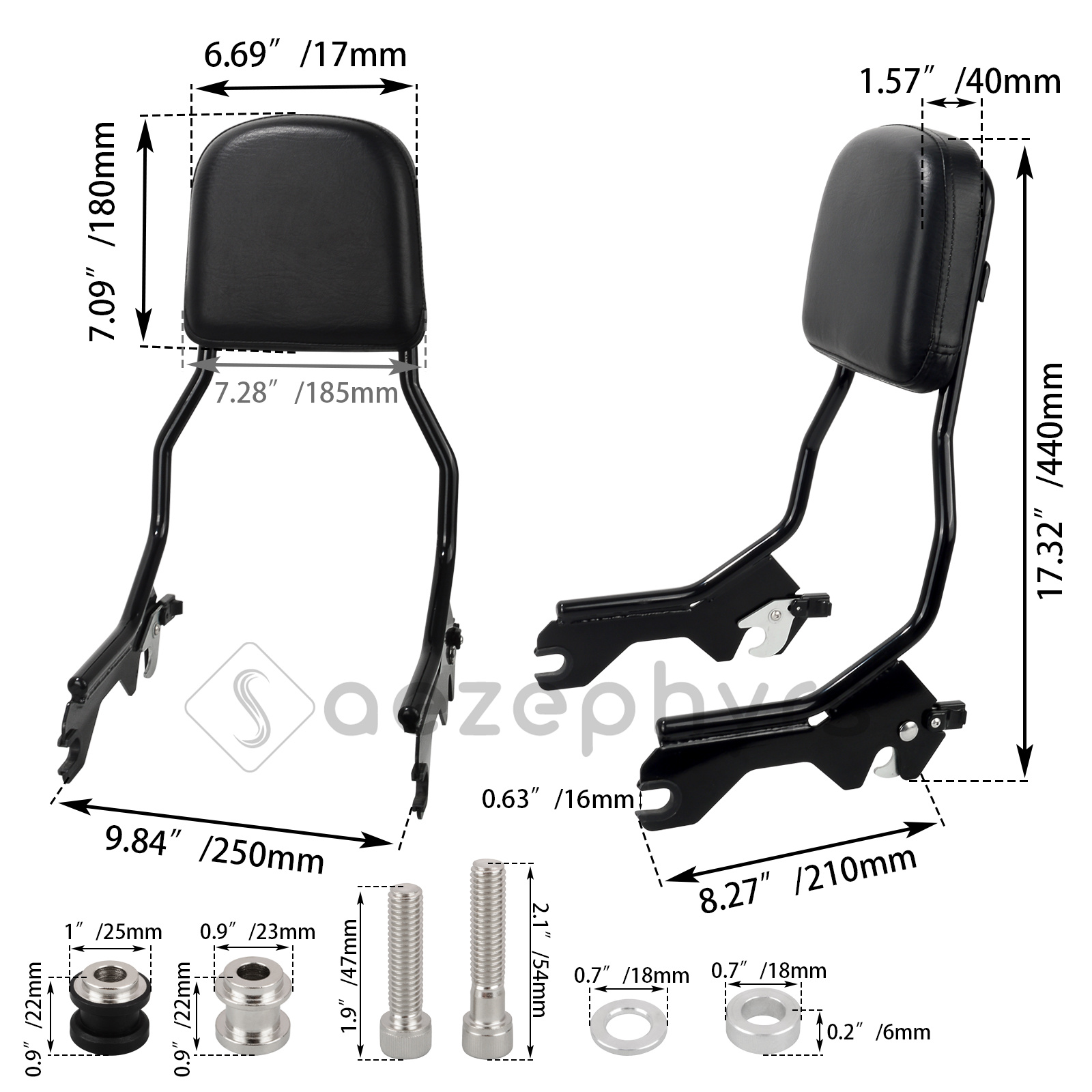 Motorcycle Standard Sissy Bar  - Leather Workbench 评论和价格