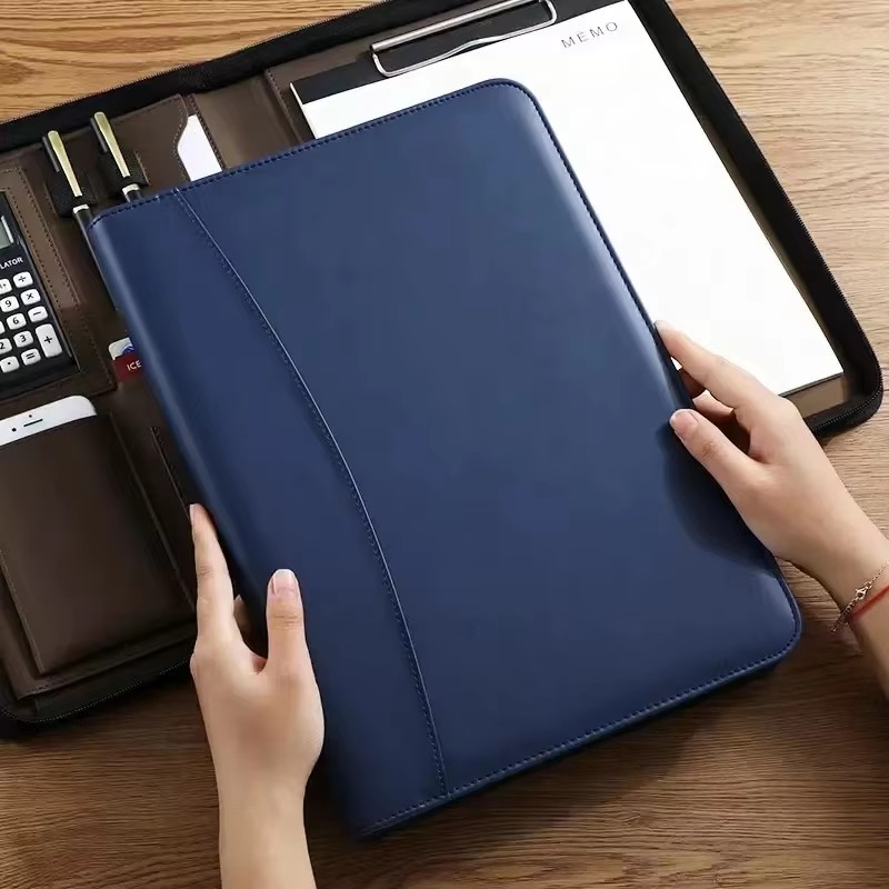 PU Leather Portafolio A4 Docum - Leather Work Folder 评论和价格