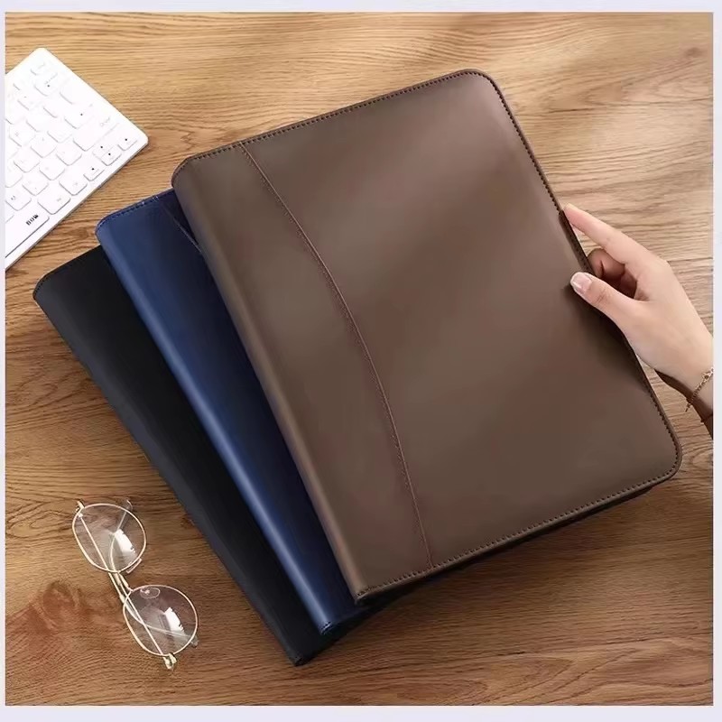 PU Leather Portafolio A4 Docum - Leather Work Folder 评论和价格
